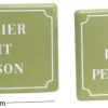 Plaques décoratives en métal Cuisine Green (Lot de 2)