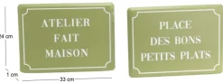Plaques décoratives en métal Cuisine Green (Lot de 2)