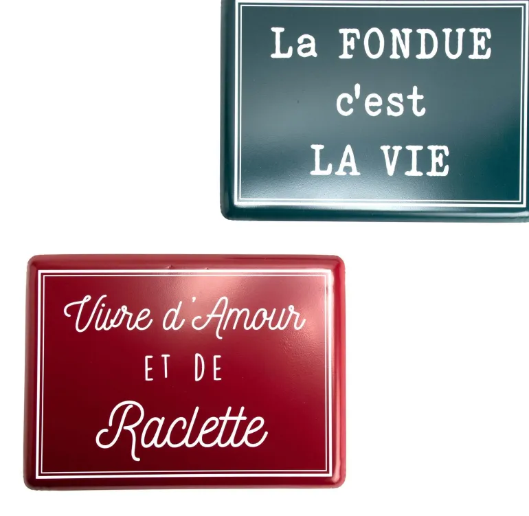 Plaques décoratives en métal Savoie (Lot de 2)