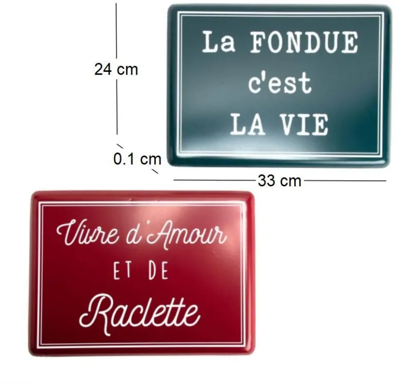 Plaques décoratives en métal Savoie (Lot de 2)