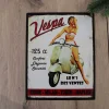 Plaque vintage en métal 22 x 28 cm (Vespa)