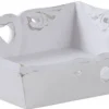 Plateau carré en manguier coeurs 20 cm