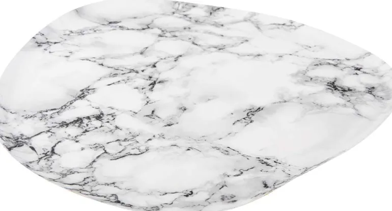 Plateau effet marbre blanc Marble (25 cm)