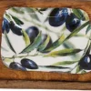 Plateau en manguier et émail Olives