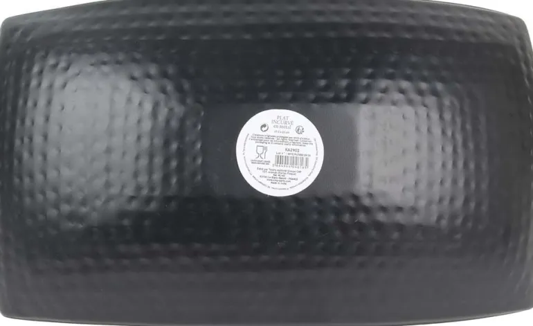 Plateau incurvé noir mat et doré (Grand modèle)