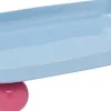 Plateau ovale en métal Double Funky (Bleu clair et rose fuschia)