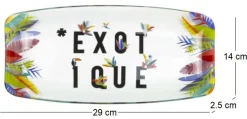 Plat en verre déco Exotique 19 cm