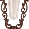 Pluviomètre de jardin en verre avec support en fonte