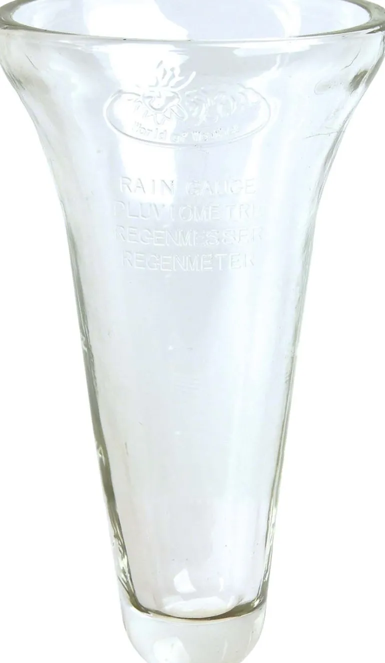 Pluviomètre gradué en verre et zinc