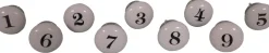 Poignées boutons numéros 1 à 9 (Lot de 9)