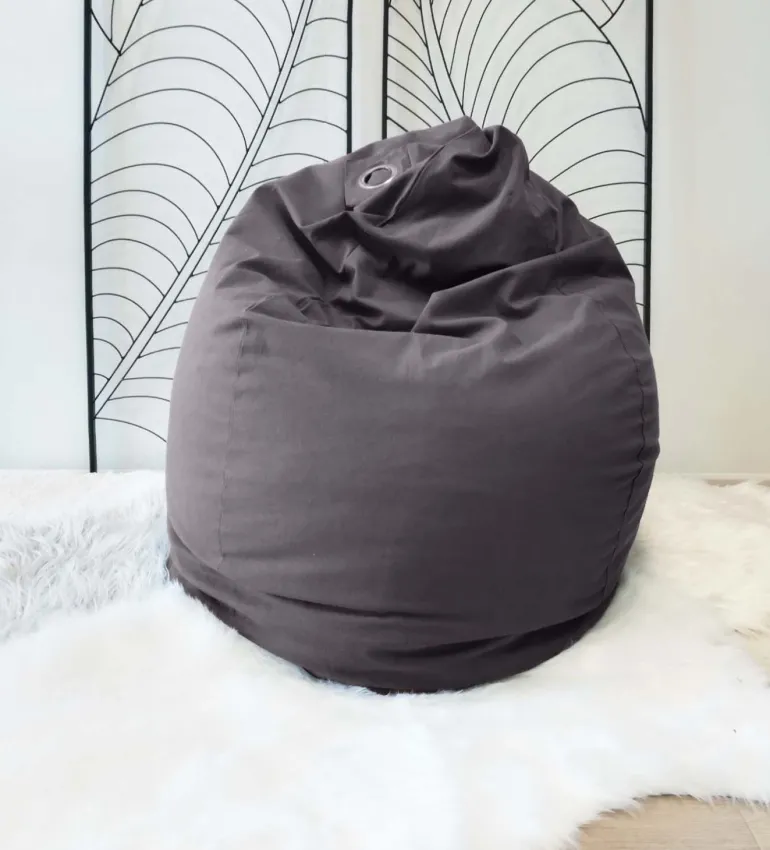 Poire en coton déhoussable Flo (Gris Anthracite)