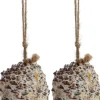 Pomme de pin fourrée de graines et graisse pour oiseaux (Lot de 2)