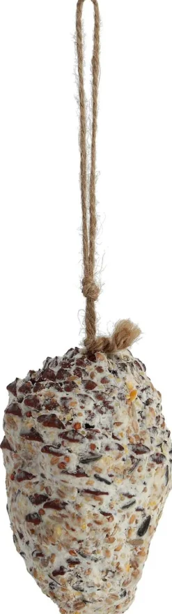 Pomme de pin fourrée de graines et graisse pour oiseaux (Lot de 2)