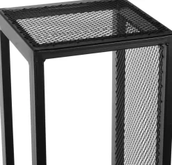 Porte-bûches design vertical en acier 120 cm