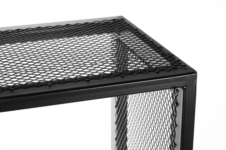 Porte-bûches design vertical en acier 120 cm