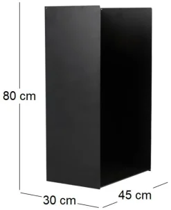 Porte-bûches en acier noir 80 cm Kielce
