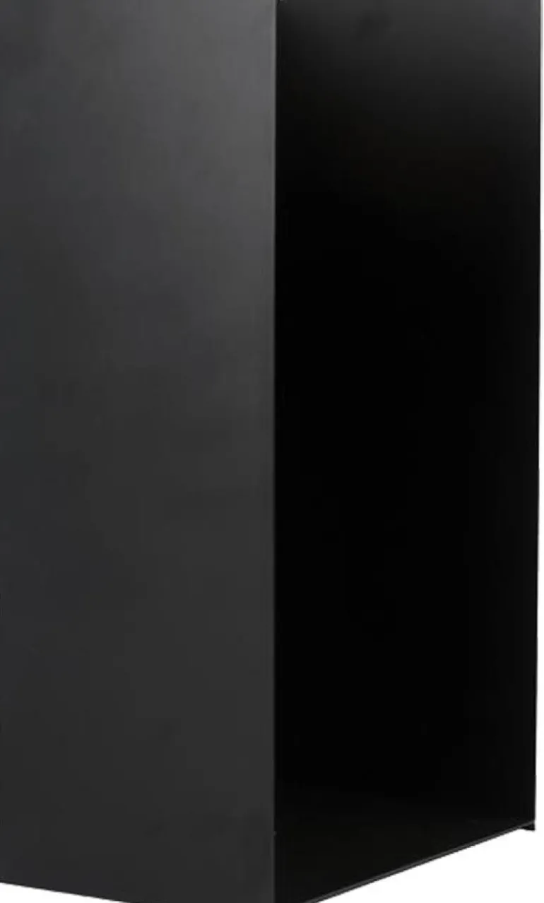 Porte-bûches en acier noir 80 cm Kielce