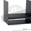 Porte-bûches en acier noir 45 cm Kielce