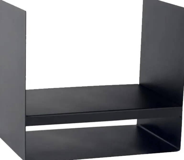 Porte-bûches en acier noir 45 cm Kielce