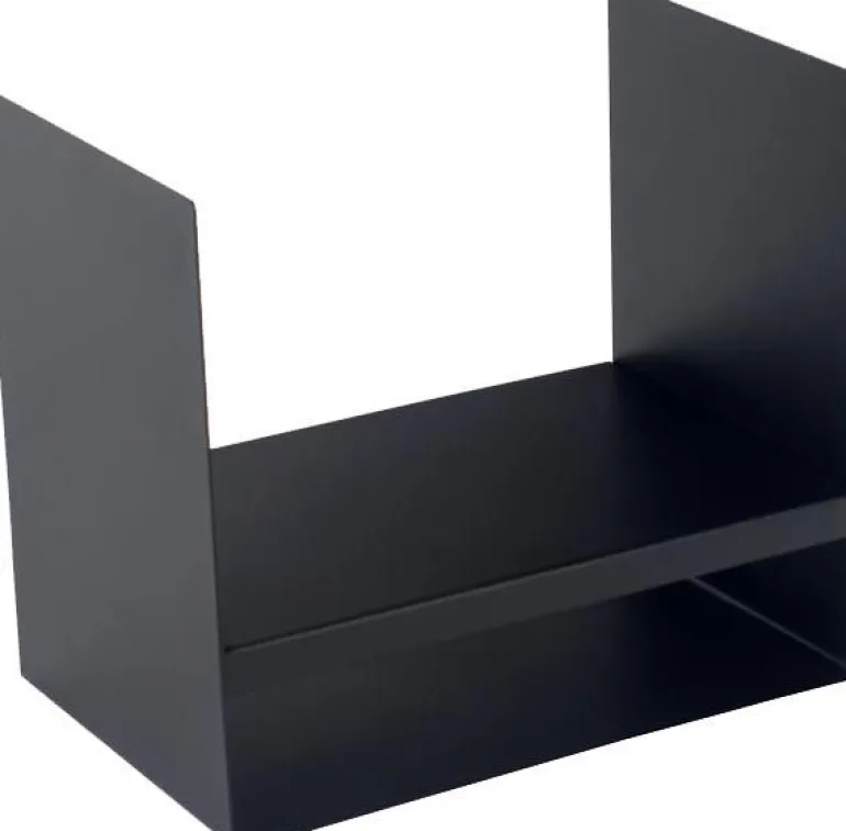 Porte-bûches en acier noir 45 cm Kielce