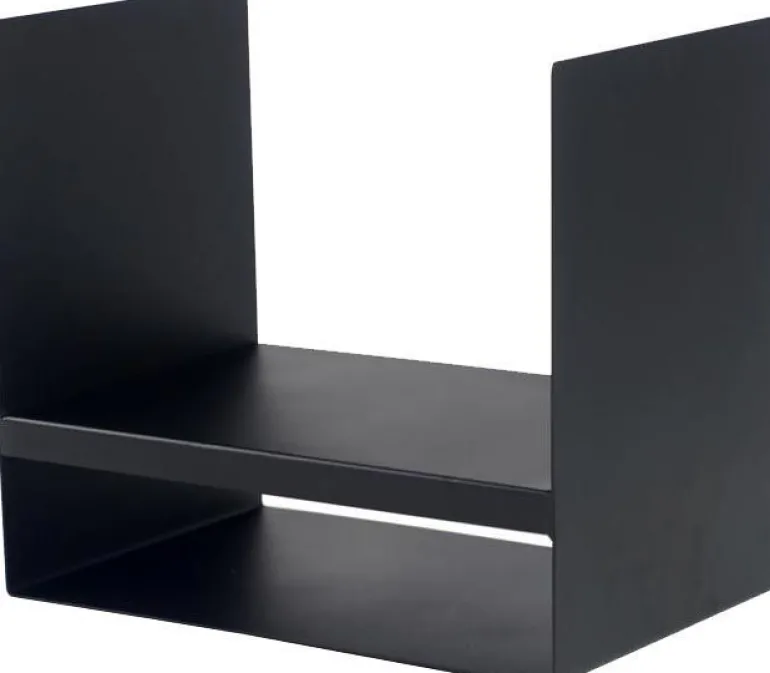 Porte-bûches en acier noir 45 cm Kielce