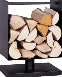 Porte-bûches sur pied design 45 cm