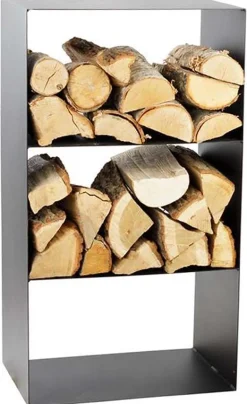 Porte-bûches 3 étages en acier Lublin