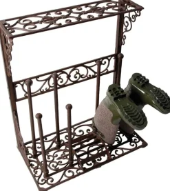 Porte bottes de jardin en fonte (4 paires)