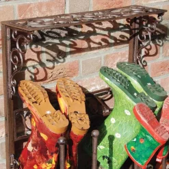 Porte bottes de jardin en fonte (4 paires)