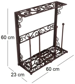 Porte bottes de jardin en fonte (2 paires)