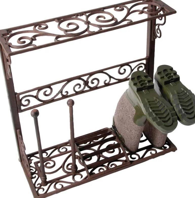 Porte bottes de jardin en fonte (2 paires)