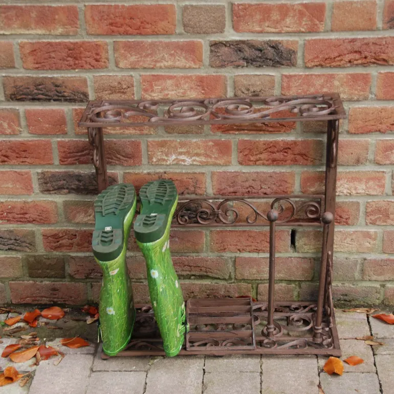 Porte bottes de jardin en fonte (2 paires)