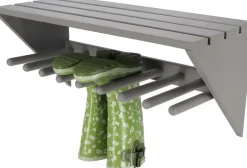Porte bottes mural en pin (Gris)