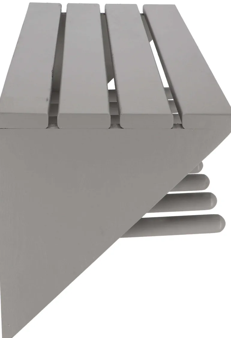 Porte bottes mural en pin (Gris)