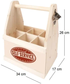 Porte-bouteilles en bois avec décapsuleur