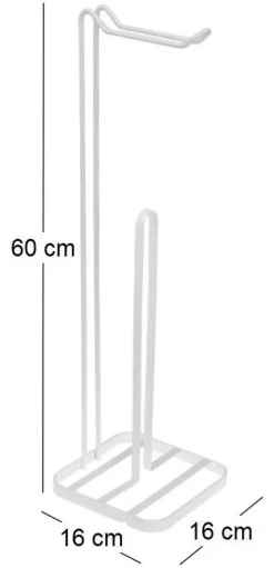 Porte brosse en métal moderne 60 cm