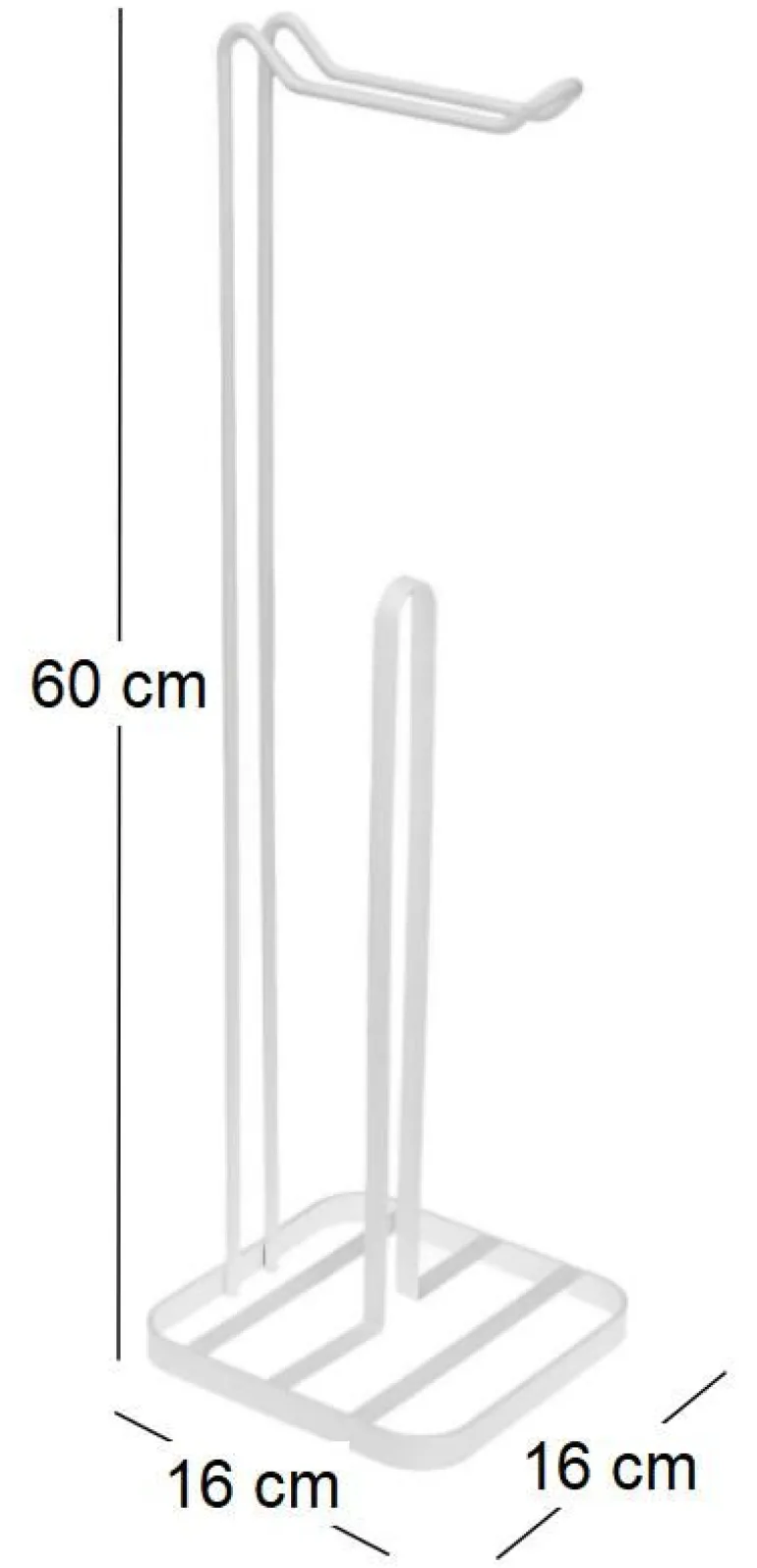 Porte brosse en métal moderne 60 cm