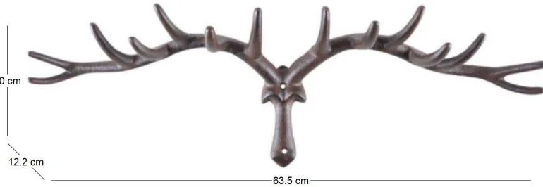 Porte manteau en fonte Cerf