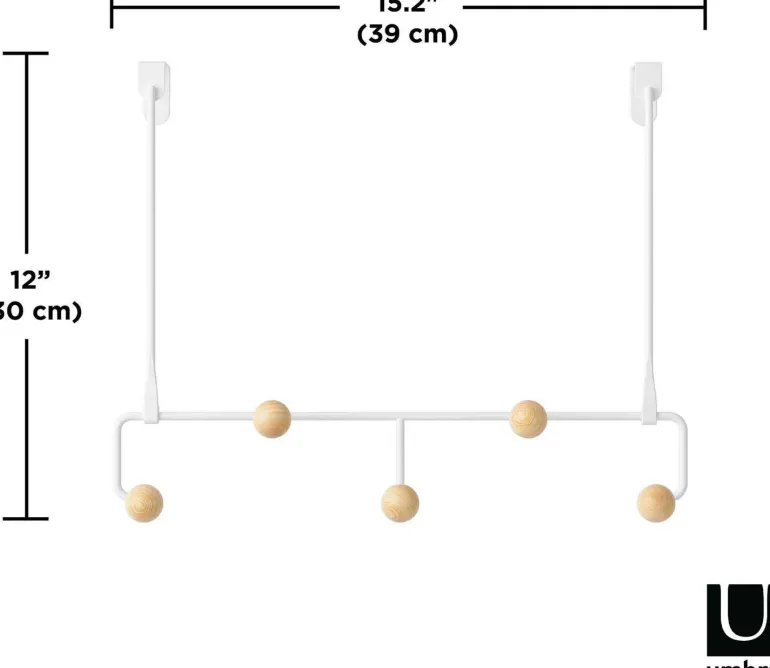 Porte manteau spécial porte 5 patères Estique