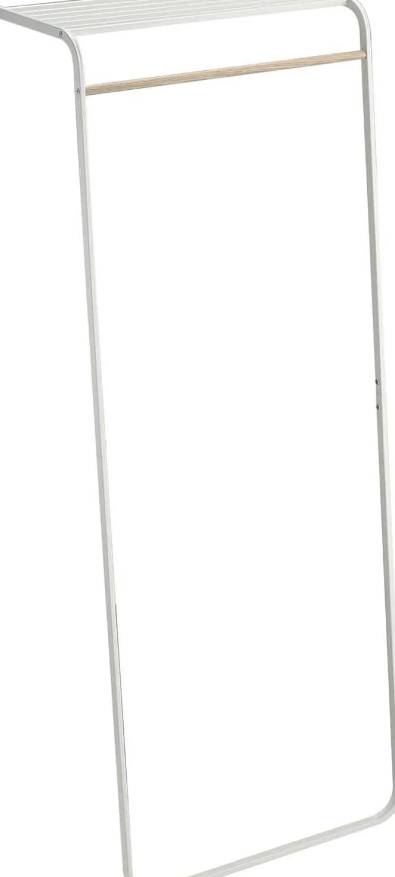 Porte-manteau tour inclinée avec étagère (Blanc)