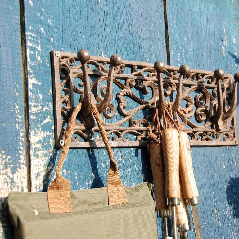 Porte outils jardin Antique en fonte (3 supports)