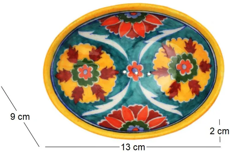 Porte savon ethnique en grès Pottery