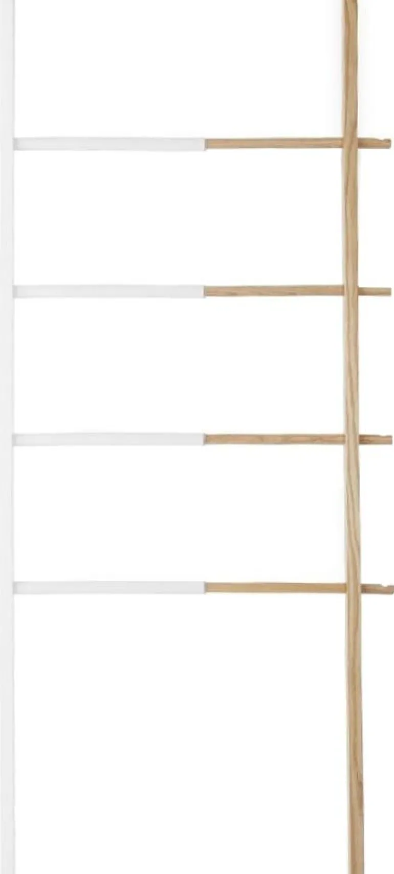 Porte serviette échelle extensible (Blanc/Naturel)