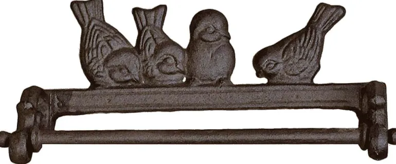 Porte torchon en fonte oiseaux