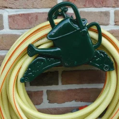 Porte tuyau d'arrosage arrosoir vert