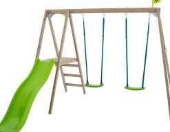 Portique avec 2 balançoires et une glissière Forest