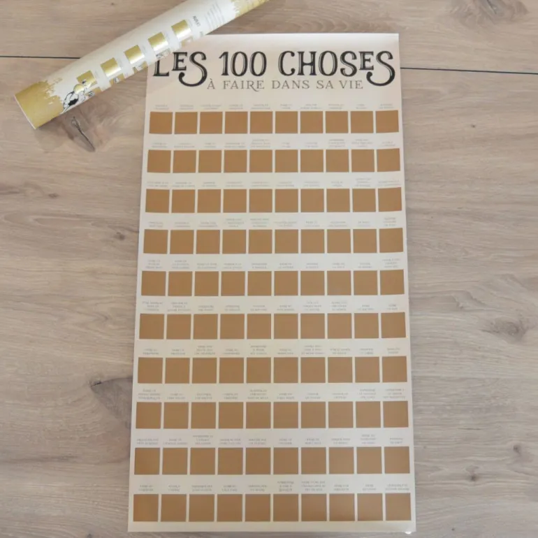 Poster à gratter (Les 100 choses à faire dans sa vie)