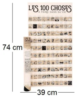 Poster à gratter (Les 100 choses à faire dans sa vie)