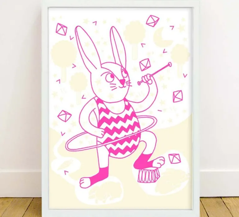 Poster phosphorescent 30 x 40 cm (Bunny)