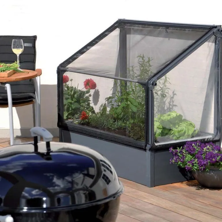Potager mural premium à adosser avec couverture de protection